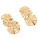 Orecchini esagerati in metallo con foglia di loto tripla geometrica, eleganti e versatili, semplici e di lusso._voghion.com