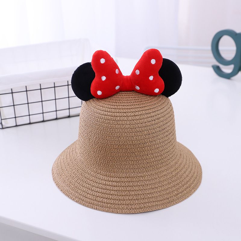 Kid's Fashion children's straw hat cute girl  small bag suit summer baby travel large brim sun hat_voghion.com