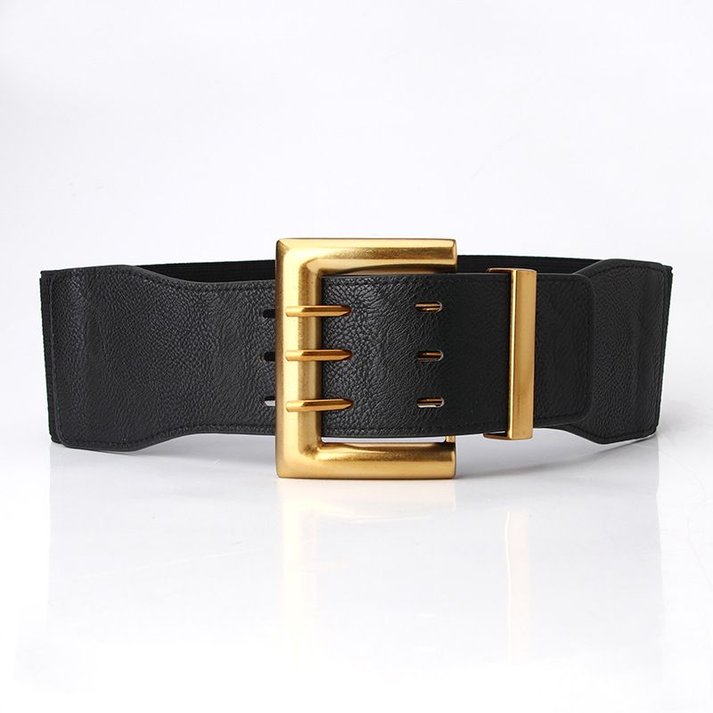  new women's elastic elastic waistband dress coat decorative wide belt waist belt for women _voghion.com