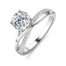 Bague de mariage en argent pur couleur D, nouveau produit, quatre griffes, étoile, rivière Mosang, cadeau pour groupe de femmes_voghion.com