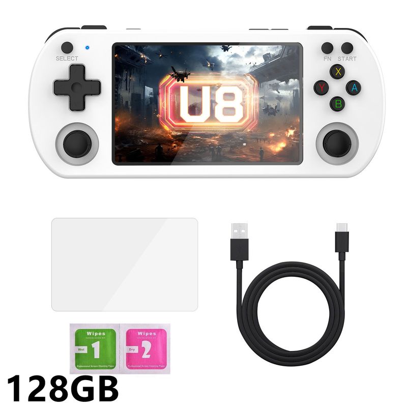 Videogameconsoles Nieuwe U8 draagbare gameconsole, open source Linux-systeemgameconsole, 4,0 inch HD IPS-handheld_voghion.com