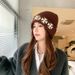 Snowflake Jacquard Loose Hat For Students, Big Head Circumference, Face Slimming, Warm Winter Hat, Knitted Cap_voghion.com