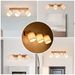 Glitzerlife Deckenleuchte 3 Flammig Deckenlampe Holz - Deckenstrahler Modern Wandstrahler Schwenkbar 350° E14 MAX.25W Für Wohnzimmer Schlafzimmer Küche Flur_voghion.com