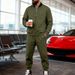 Men's Slim-Fit Baseball Jacket & Jogger Pants Set - Lightweight Autumn Streetwear (Navy, Red, Black, Olive, Light Gray, Dark Gray)_voghion.com