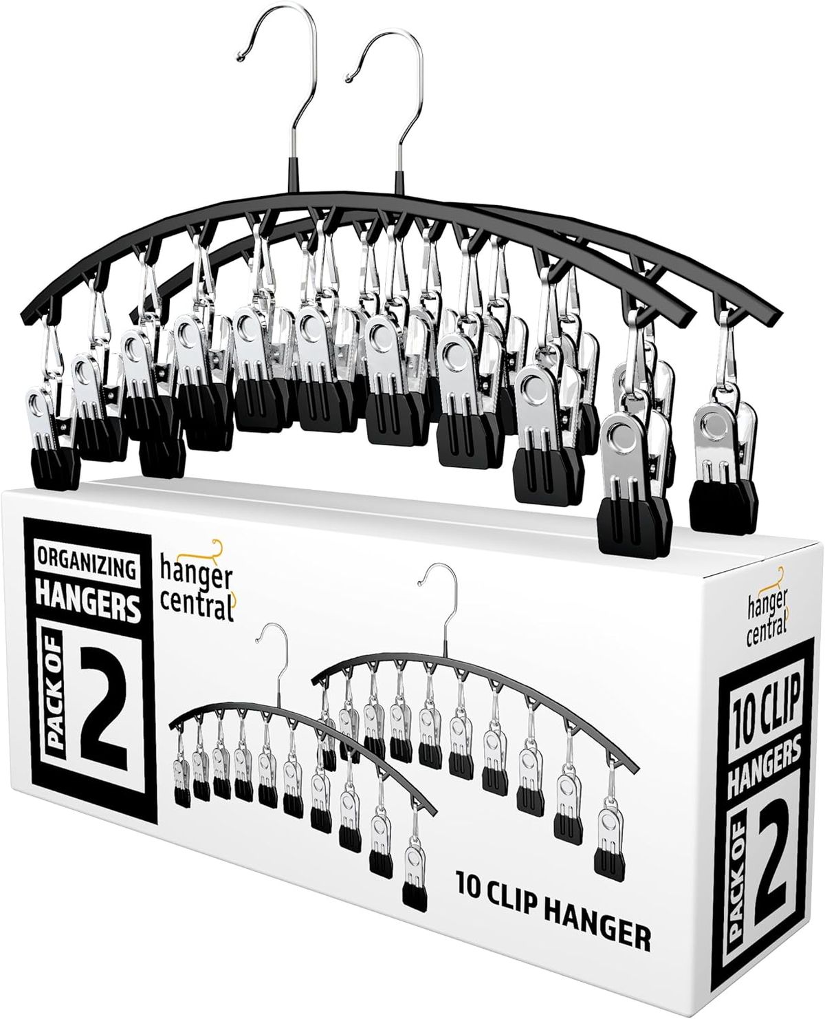 Yoga Pro Confezione da 2 grucce - 10 clip salvaspazio_voghion.com