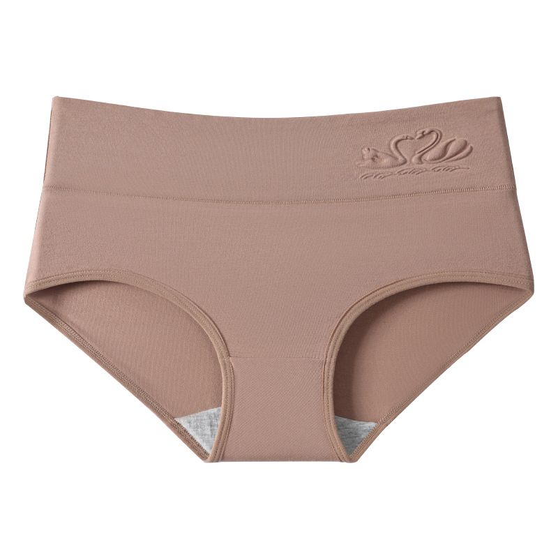 Women Plus Size Panties Pure Cotton Antibacterial Large Size Underwear For Women High Waist Tummy Control Underwear Maillard Color Briefs Underwear_voghion.com