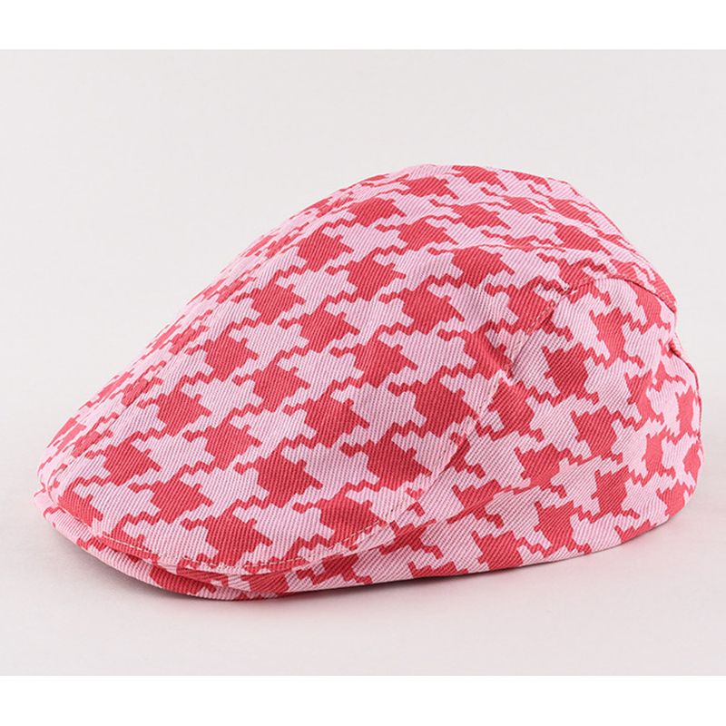 Qianniao grid forward women's cute Korean version reverse wearing duckbill hat British beret versatile fashion show face_voghion.com