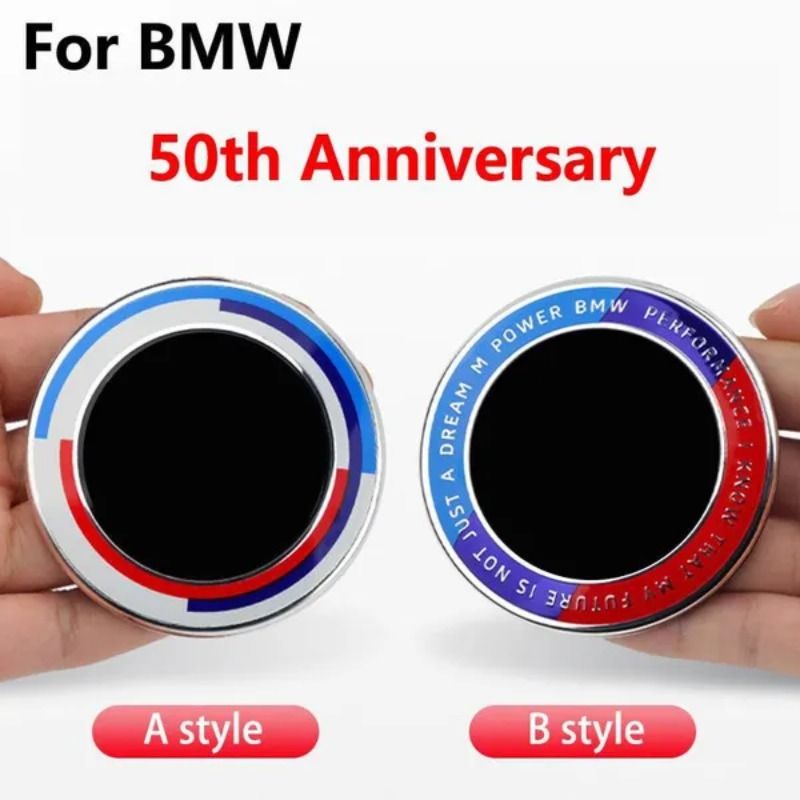 Bil 50 års jubilæumslogo til X3 X4 X5 X6 3 5 6 7 Series GT E90 F30 F10 G32 38 Udvendig dekoration Cover Styling Tilbehør_voghion.com