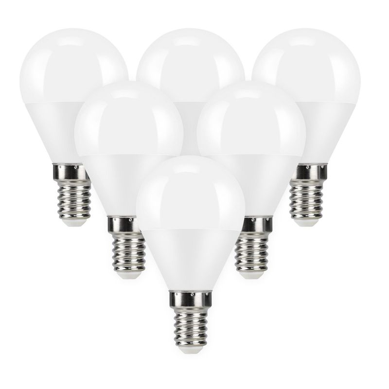 Glühbirne E14 LED WarmWeiß -6ER 5W Leuchtmittel P45 Tropfenform Birne Entspricht 50W Halogenlampe Globe Glühlampe 2700K Warmweiß Weiß Energiesparlampe_voghion.com