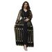 Neu Muslimischen Bestickte Mesh Jacke Mit Chiffon Weste Rock Anzug Kaftan Kleid_voghion.com
