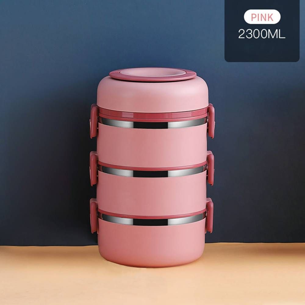 Thermo-Lunchbox für Kinder, Edelstahl-Lebensmittelbehälter, auslaufsichere Bento-Box, japanisches Essensglas für Schule, Büro_voghion.com