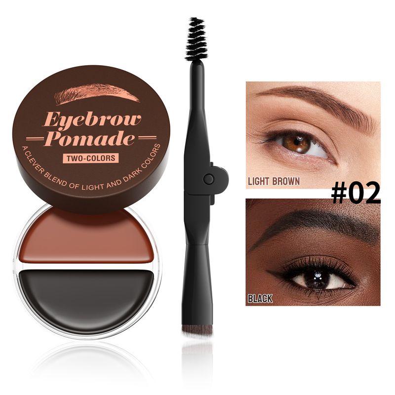 Natural And Smooth, Non Smudging Transparent Eyebrow Gel, Smooth And Three-dimensional Sweat Resistant, Non Smudging Two-color Eyebrow Cream_voghion.com
