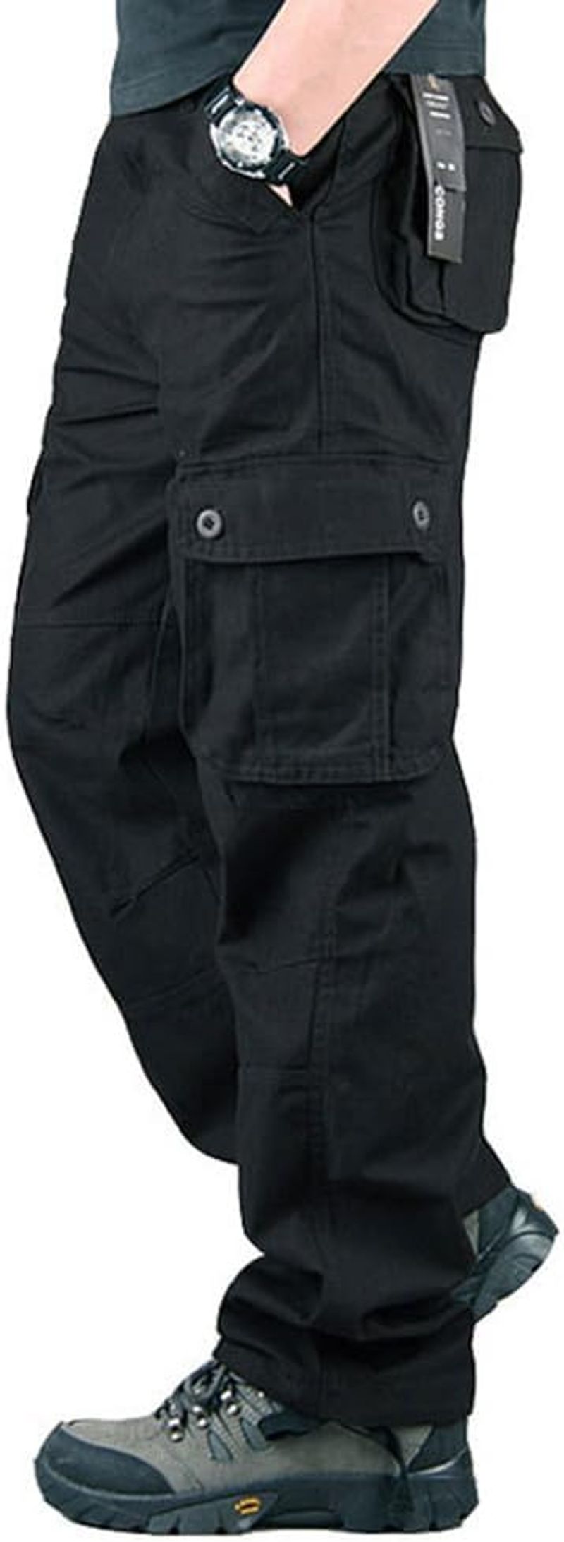 Herren Arbeitshose Cargohose Army Military Tactical Hose Lässige Kampf-Cargohose mit 6/8 Taschen Baumwolle_voghion.com
