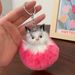 Niedliche umweltfreundliche Plüsch realistische Katze Tier Figur Schlüsselanhänger Rucksack Anhänger Geschenk_voghion.com