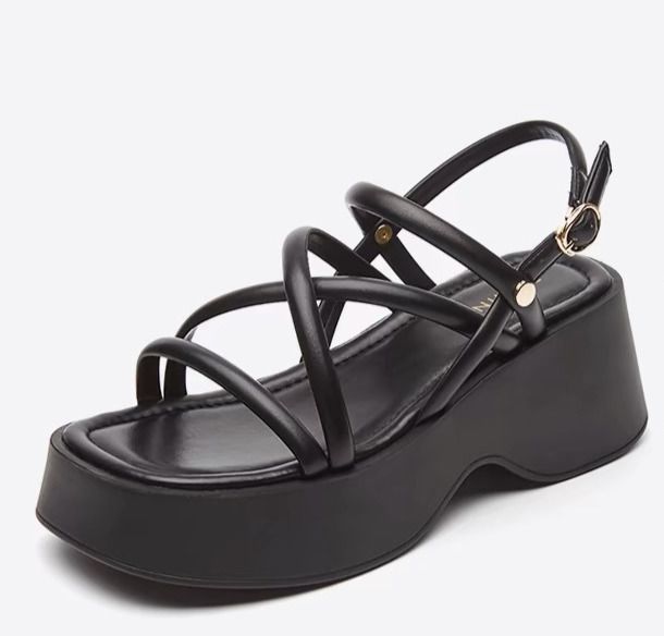 Dicke Sohlen aus echtem Leder sind modisch und vielseitig. Kleine Statur erhöht sich um 7 cm. Keilabsatz, Biskuit, offen_voghion.com