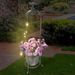 Solarbetriebene Gartenleuchte LED Wasserhahnleuchte Metall Gartenstecker Leuchte Blumentopf Lampen Garten Rasenlampe Außendekoration_voghion.com