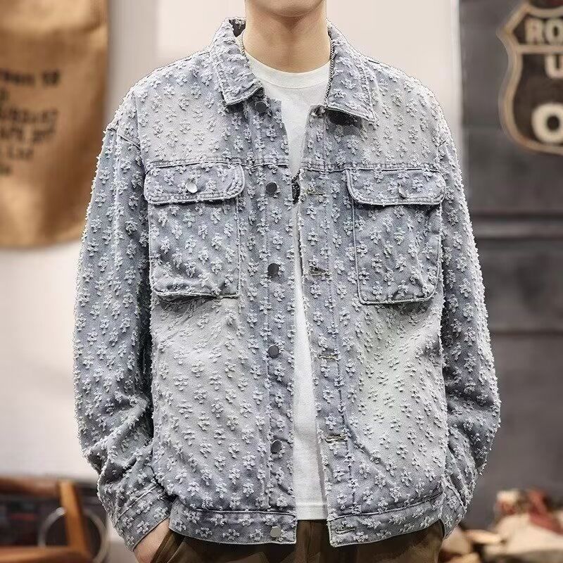 Herrenbekleidung Lose Jugend Frühling und Herbst Mode Revers Jacke Alte Männer Neue Tops Paar Arbeitskleidung Alle Spiel_voghion.com