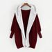 Women's Colourblocked Double-Faced Velvet Hooded Loose Cardigan Jacket_voghion.com