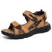 Men's Outdoor Leisure Beach Open Toed Leather Sandals In Large Size For Water Wading And River Tracing Shoes_voghion.com