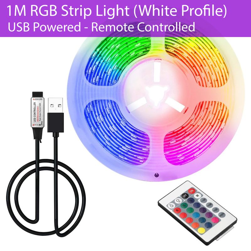 RGB LED Streifen Lichter USB Powered 5050 Farbe Ändern Für Home Decor 1-5M_voghion.com