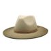 New wool top gradient felt autumn winter large brim men's and women's jazz dual color British style hat_voghion.com