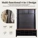 ON-TREND Farmhouse 4-in-1 Hall Tree With 6 Hooks, Practical Walnut Entryway Bench With Adjustable Shelves, Wooden Style Rustic Shoe Organizer With 16 Open Compartments For Mudroom, Living Room, Black_voghion.com