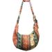 Lihao Hippie Blomsterprint Kvinner Justerbar Stropp Canvas Tote Sling Hobo Bag-Oransje_voghion.com
