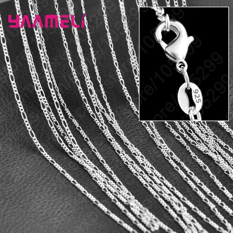 Collier en argent pur, 10 pièces, mode femme 2025, 16-30 pouces_voghion.com
