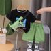 Boys Short sleeved 2024 New Fashionable Baby Summer Clothing Infant Children Cartoon Two Piece Set_voghion.com