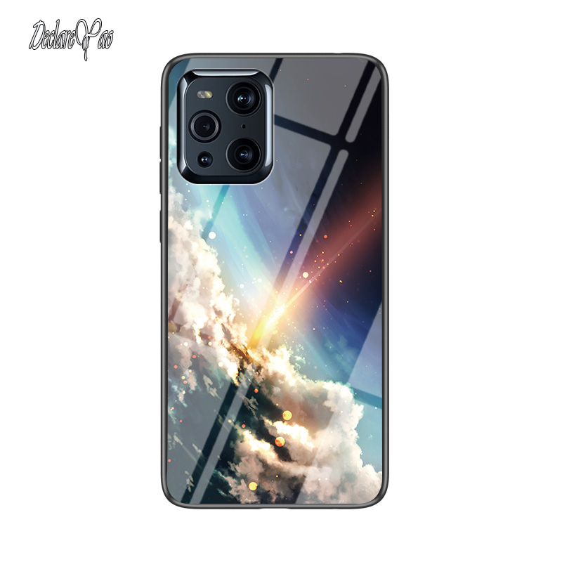 Find X5 Pro Glass Case DECLAREYAO Luxury Ultra Slim Hard Mirror Tempered Glass Coque For OPPO Find X X3 X2 Neo X5 X3 Lit_voghion.com