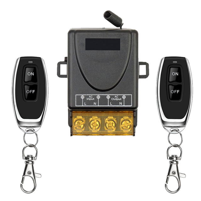 Interruptor de control remoto de 433 Mhz, CA 220 V, 30 A, transmisor de control remoto de encendido y apagado de alta potencia para motor de bomba de agua, LED/aparato eléctrico_voghion.com