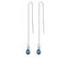 925 Silver Plated Waterdrop Blue CZ Threader Dangle Drop Chain Pull Earrings C9_voghion.com
