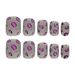 Wearing Nails, Spicy Girl Pink Leopard Pattern Nail, Gray MINI Type A Wearable Nails_voghion.com