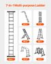 Multi-Purpose Folding Ladder 7-in-1 3 Step 12ft With Scaffolding Plank_voghion.com