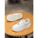 Genuine leather white shoes for women 2024 spring women's shoes new white flat shoes thick sole heightening small casual shoes_voghion.com