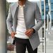 Men's Slim Fit Blazer Jacket – Lightweight Polyester Casual Coat (S-XXXL, Black/Khaki/Grey/Blue/Green)_voghion.com