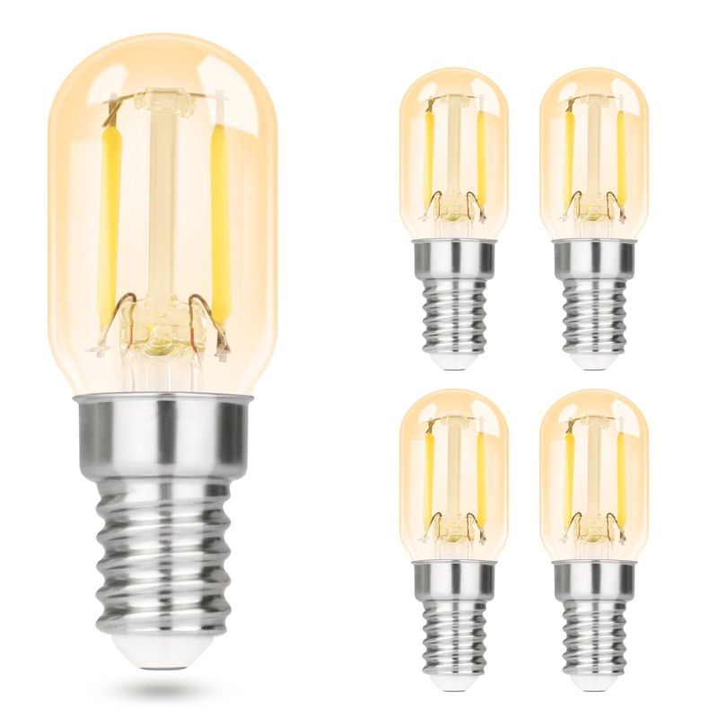 4ER E14 LED Kaltweiß Glühbirne - T22 Vintage LED Lampen 2W Retro Edison Sockel Birne 6000K Kaltweiß Leuchtmittel Energiesparlampe Nicht Dimmbar_voghion.com