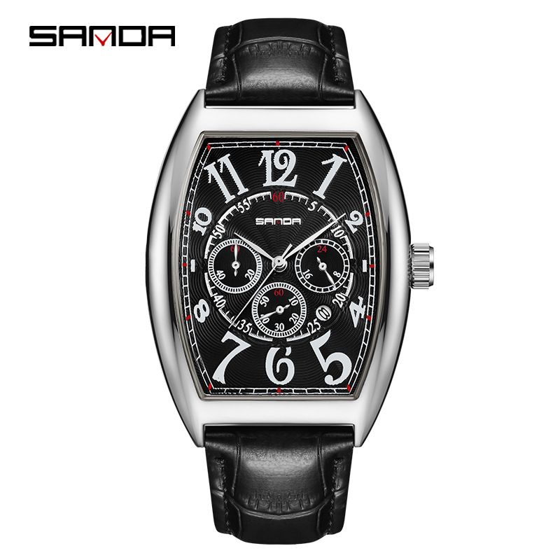 Sanda Klassische Retro-Freizeit-Personalisierbare Uhr, Kreative Digitale Weinkühler-Business-Wasserdichte Herren-Quarzuhr_voghion.com