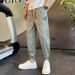 Ruffiano estivo e bello casual da uomo versione coreana pantaloni sportivi versatili di marca di moda con rilegatura sottile - stampabili_voghion.com