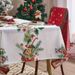 Christmas Tablecloth Set – Waterproof Polyester Holiday Dining Decor With Bells, Snowflakes & Trees For Party, Restaurant, Gift Wrapping_voghion.com