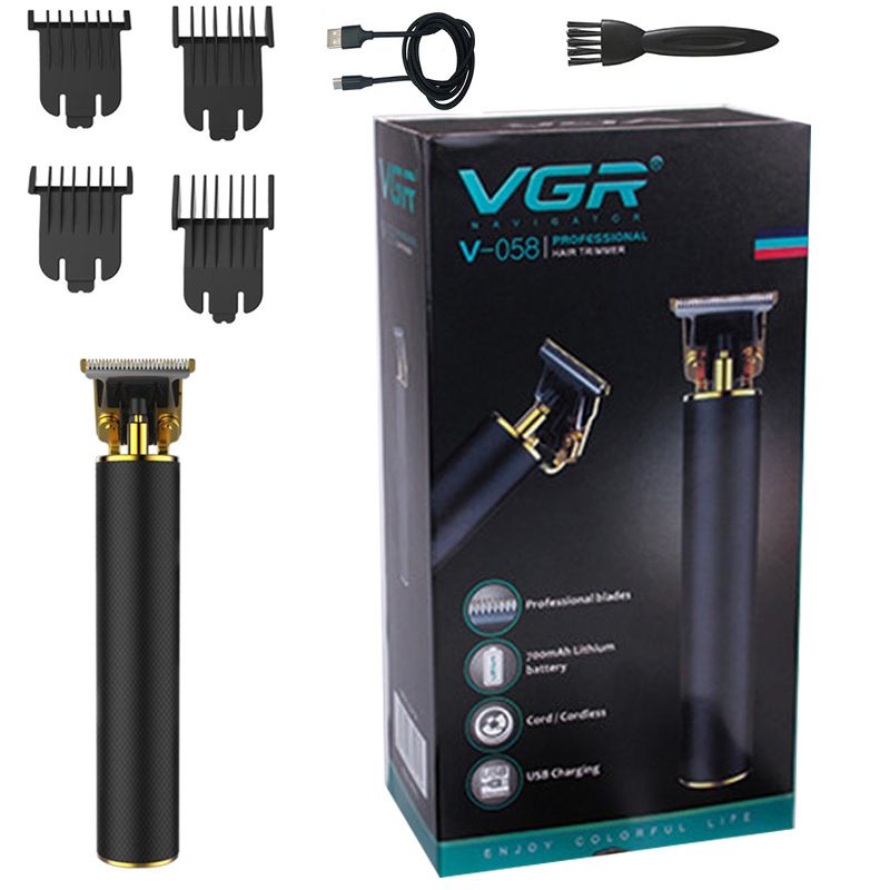 VGR Zero Blade 0 mm wiederaufladbarer professioneller Haarschneider für Männer, Barthaarschneider, elektrische Haarschneidemaschine, Li-Ionen-Akku_voghion.com