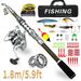 Telescopic Portable Long Casting Reel Gear Lure Rod Full Set Sea Fishing Soft Bait Hook Line_voghion.com