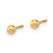 14K Polished Set Of Ball Post CZ Flowers And Cross 3 Pair Earrings Set_voghion.com