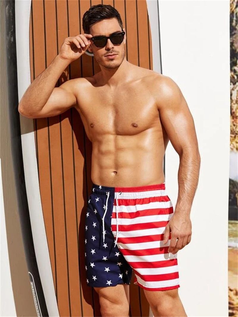 Men's New Casual Pants Men Youth Hawaii Beach Loose Couple Shorts _voghion.com