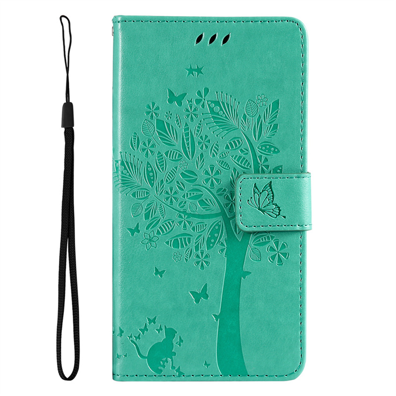 Süße Katzenbaum-Flip-Hülle für Coque Samsung Galaxy A03 A13 Lite A12 A23 A33 A52 A52S A53 A73 M33 M53 S22 S21 5G Brieftasche Cov_voghion.com