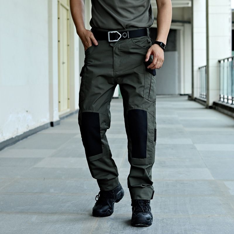 "Pantaloni tattici d'assalto da uomo: pantaloni cargo da lavoro di ispirazione militare con più tasche, vestibilità ampia per allenamento e attività all'aperto"_voghion.com