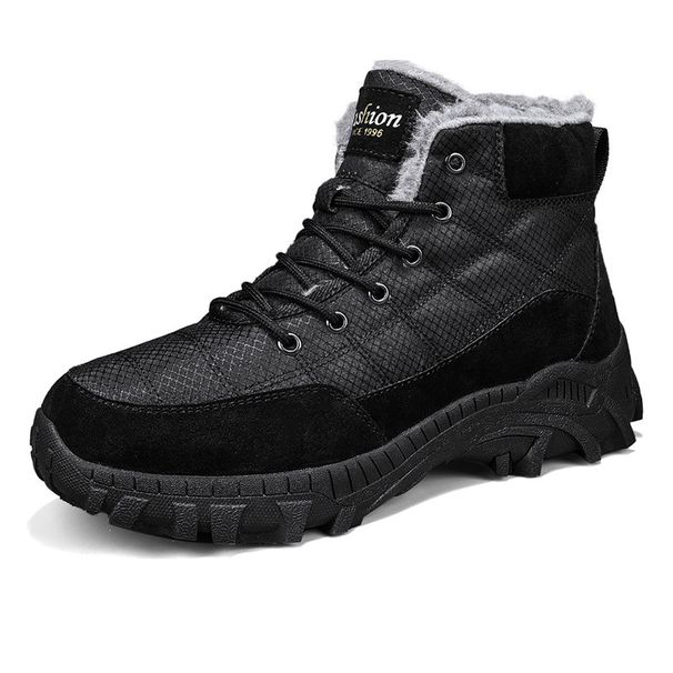 Winter New Snow Boots Thickened High-Top Outdoor Hiking Boots Thickened Men's Cotton Boots_voghion.com