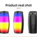 Buntes Licht Drahtloser Pulse Bluetooth-Lautsprecher Tragbarer Subwoofer für den Außenbereich Home Große Lautstärke Stereo-Sound_voghion.com