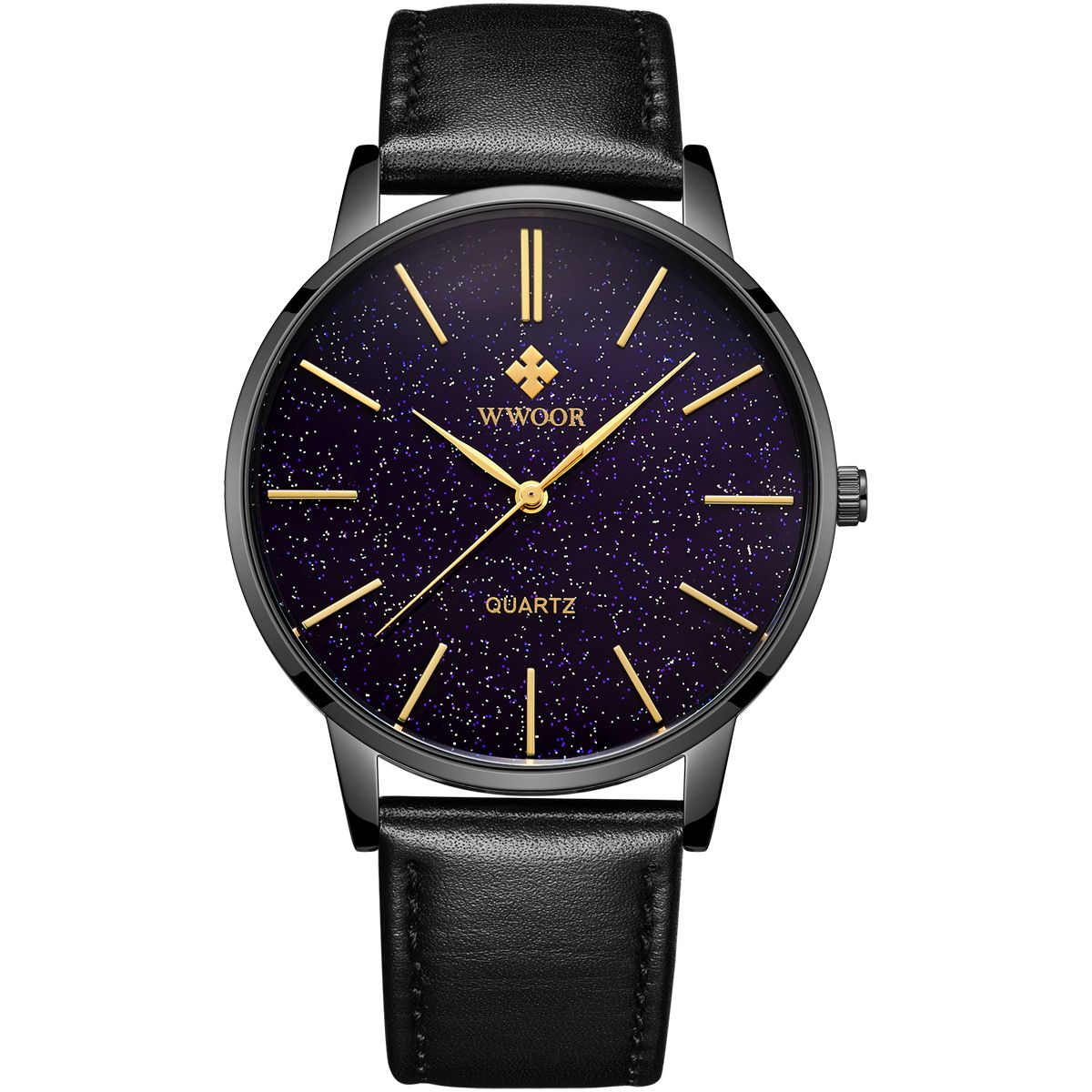 Orologio al quarzo da lavoro impermeabile da uomo WWOOR Grip Love New 8853 Net Belt_voghion.com