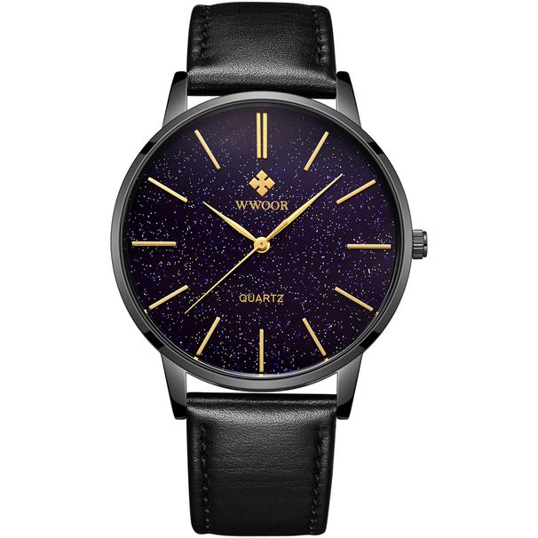 Orologio al quarzo da lavoro impermeabile da uomo WWOOR Grip Love New 8853 Net Belt_voghion.com